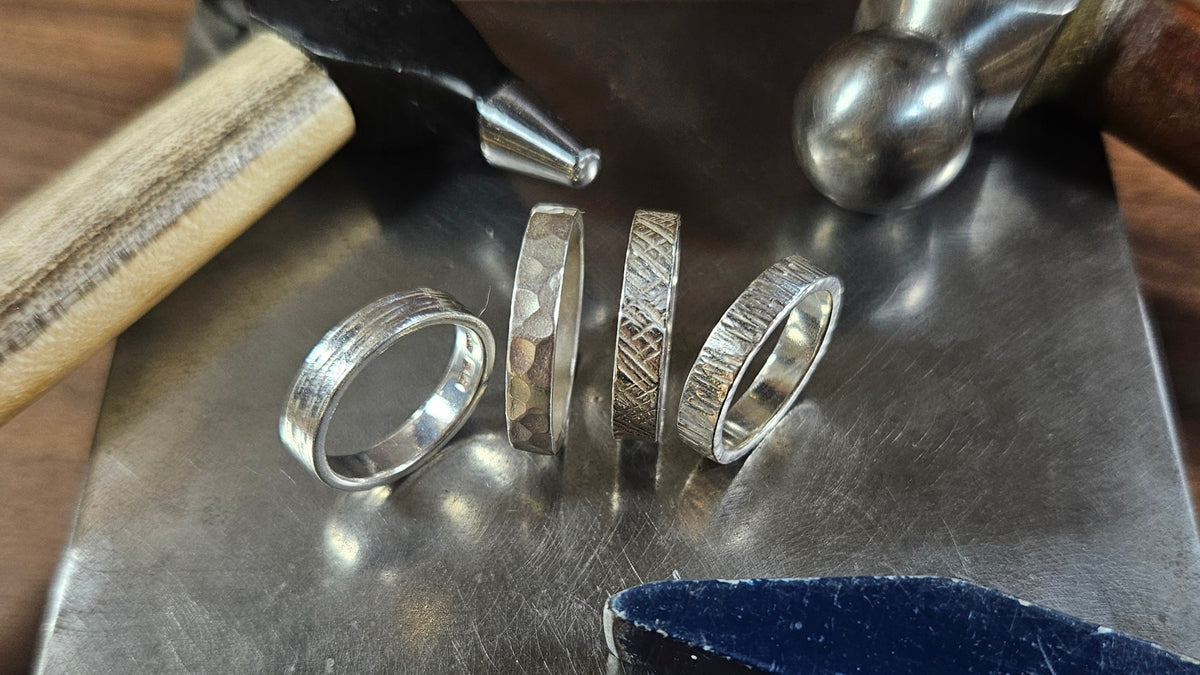 Examples of soldered S999 Fine Silver rings