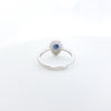 Blue Pear Sapphire Silver Ring