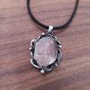 BYME raw rose quartz pendant 