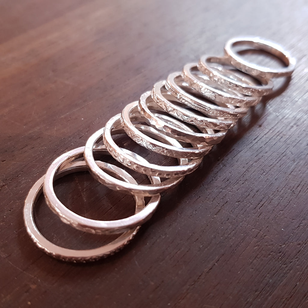 BY ME Textured Staking Rings (Thin)